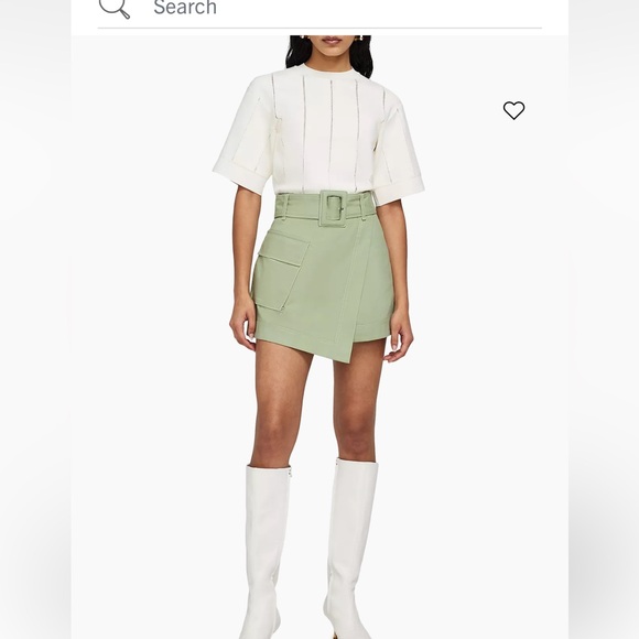 SIMKHAI Lizette Belted Utilitarian Miniskort - Picture 1 of 8